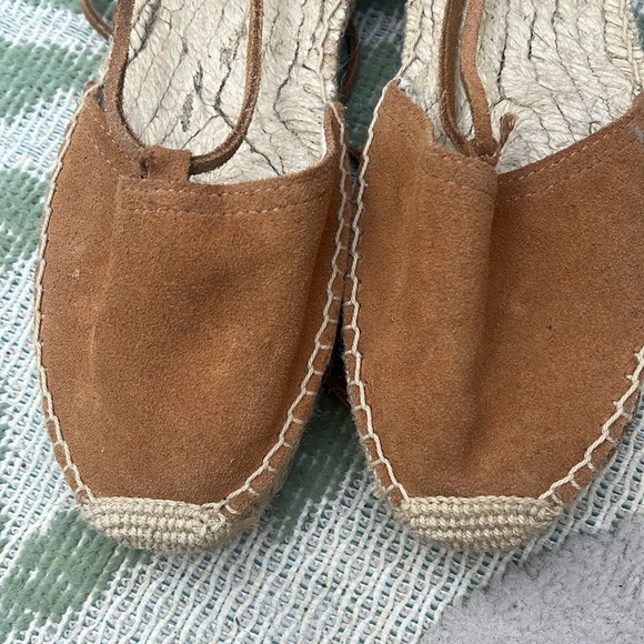 Tan Leather Soludos Espadrille Size 8 - Picture 2 of 4